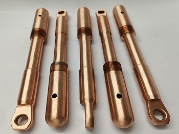 Machined copper pin components